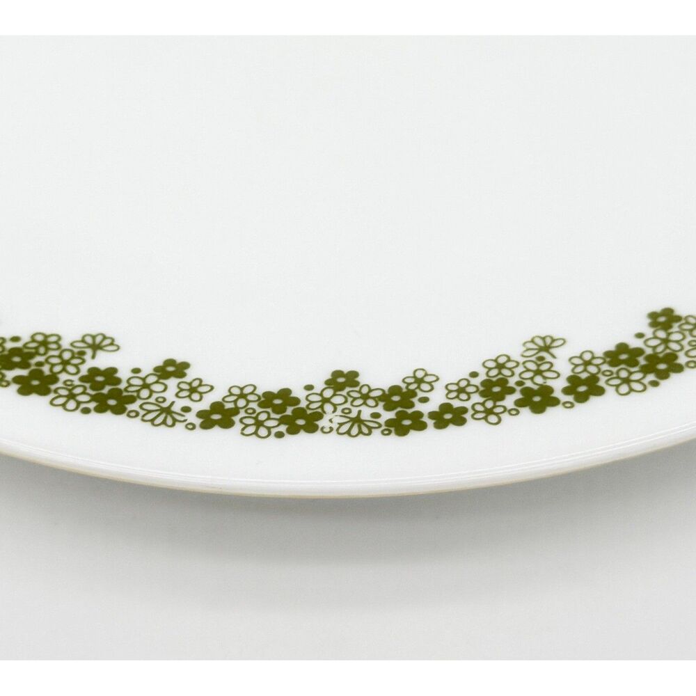 Corelle Crazy Daisy Spring Blossom Green Dinner Plates Set of 4 Vintage 10.25in - Picture 5 of 7